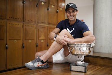 Rafael Nadal Roland-Garros 2022 finale trophée vestiaire