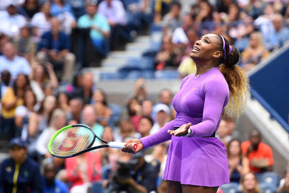 Desperate Serena Williams during the 2019 US Open finale