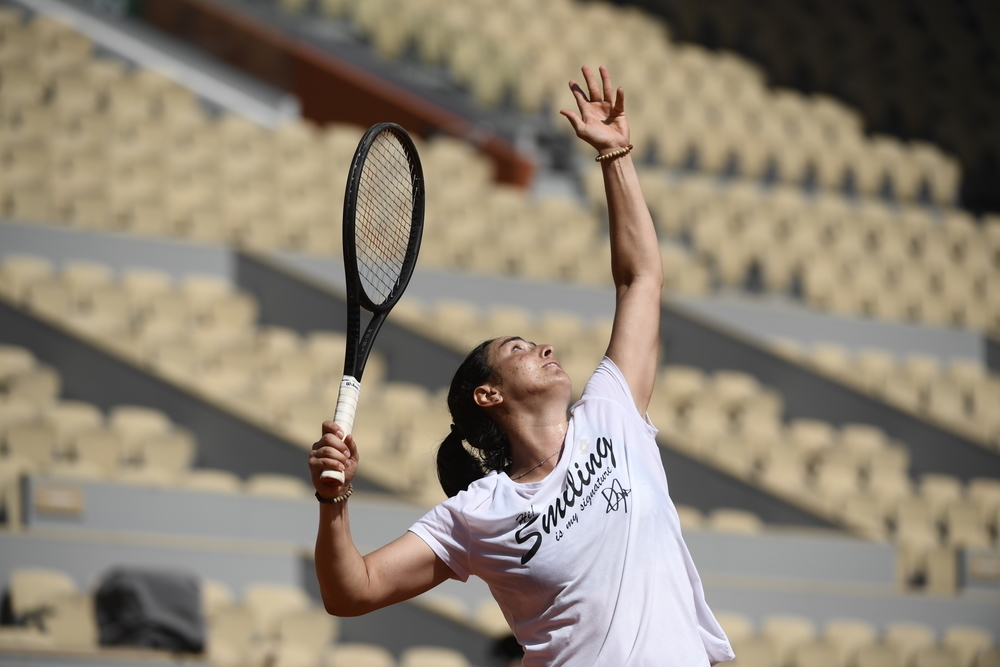 Ons Jabeur / Entraînement Roland-Garros