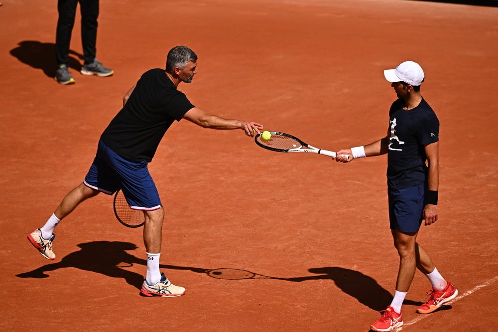 Goran Ivanisevic, Novak Djokovic, Roland-Garros 2022, Entrainement