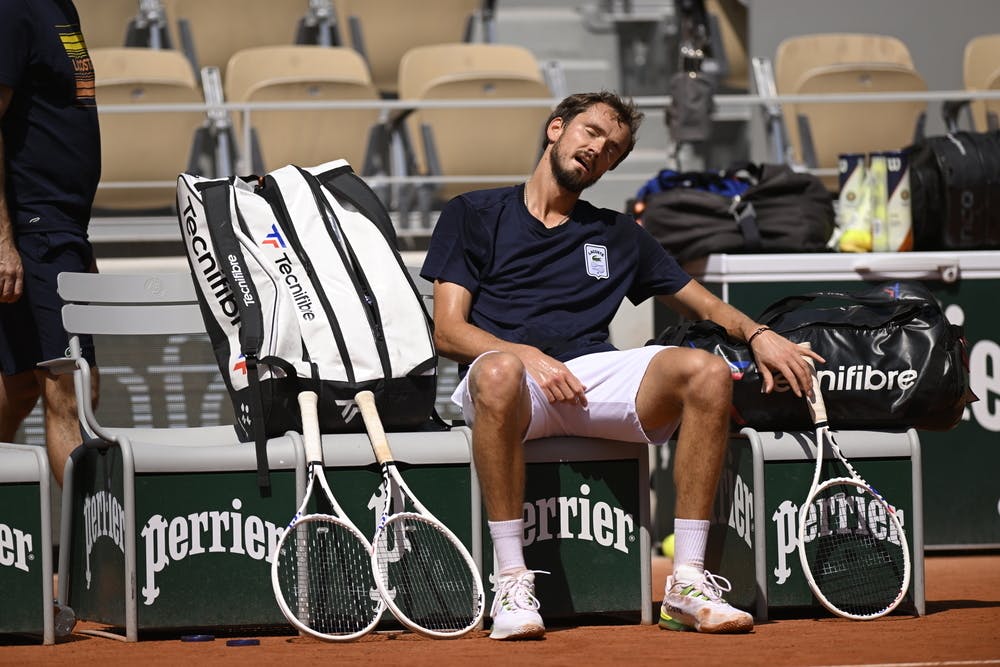 Daniil Medvedev, practice, Roland-Garros 2023