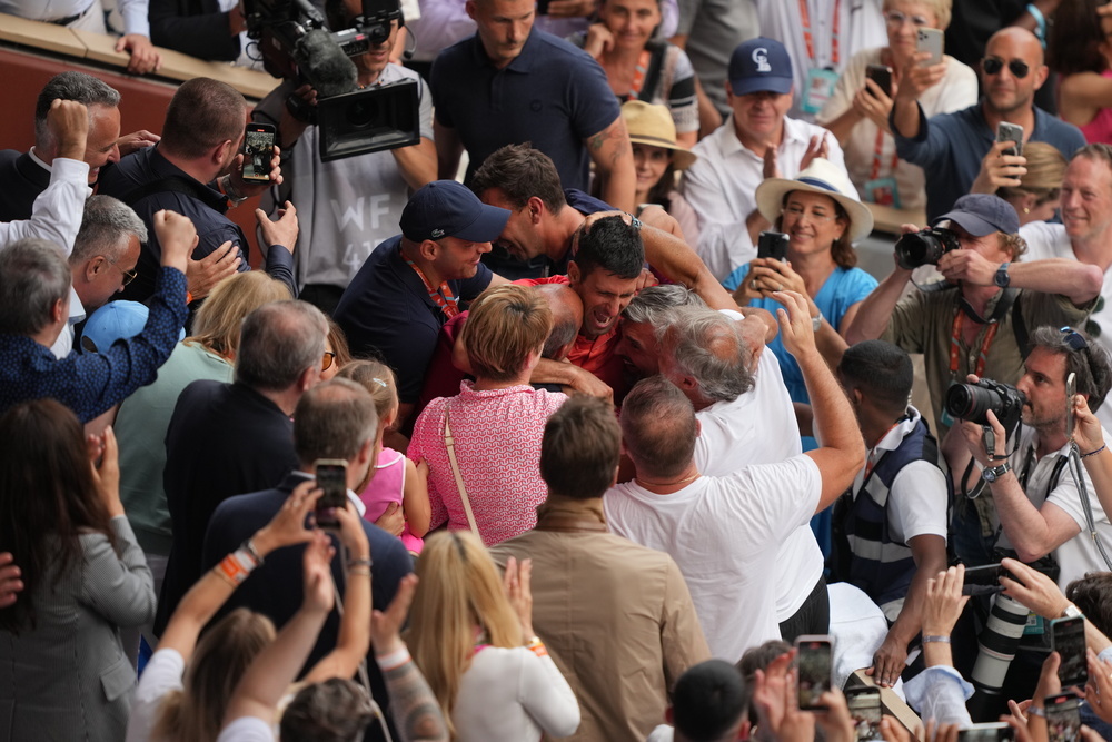 Novak Djokovic, family, box, clan, Roland-Garros 2023, final