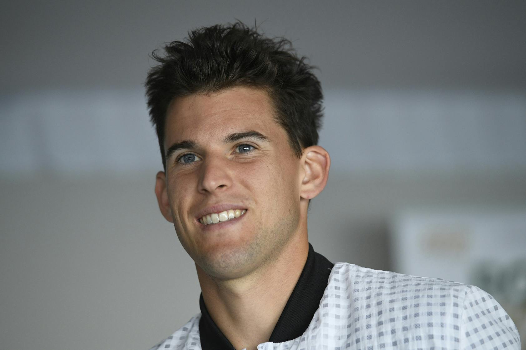 Dominic Thiem smiling during the media day at the 2019 Rolex Monte-Carlo Masters.