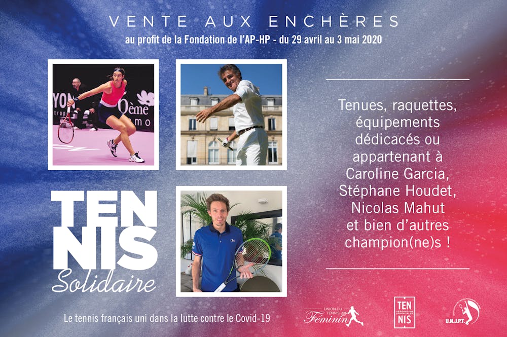 Lots vente aux enchères solidaire tennis français