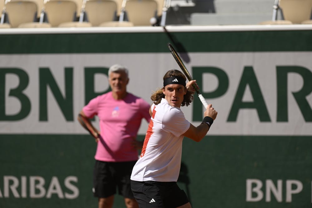 Stefanos Tsitsipas, Roland-Garros 2023, practice