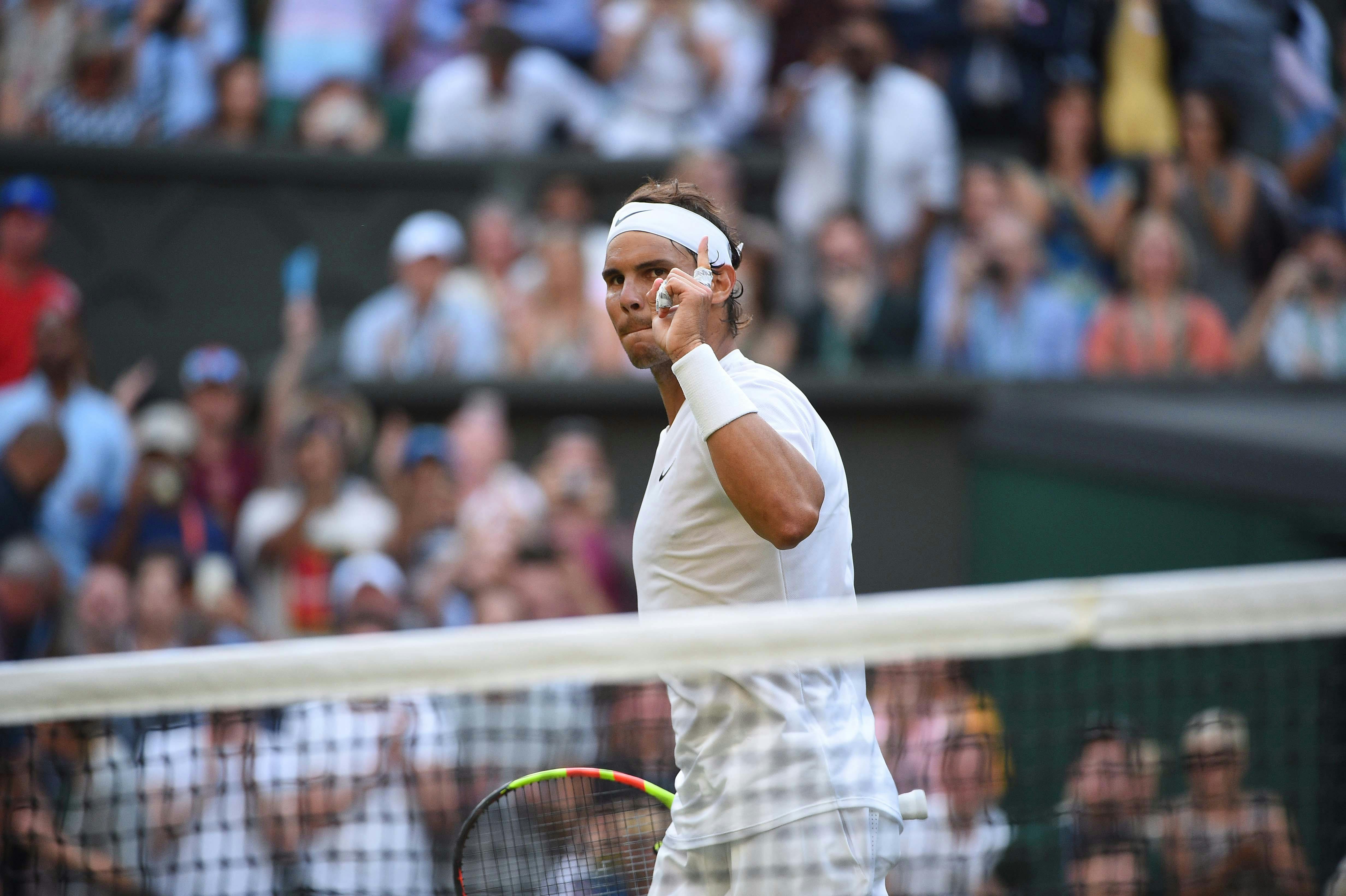 Rafael Nadal happy and relieved after winning against Nick Kyrgios at Wimbledon 2019