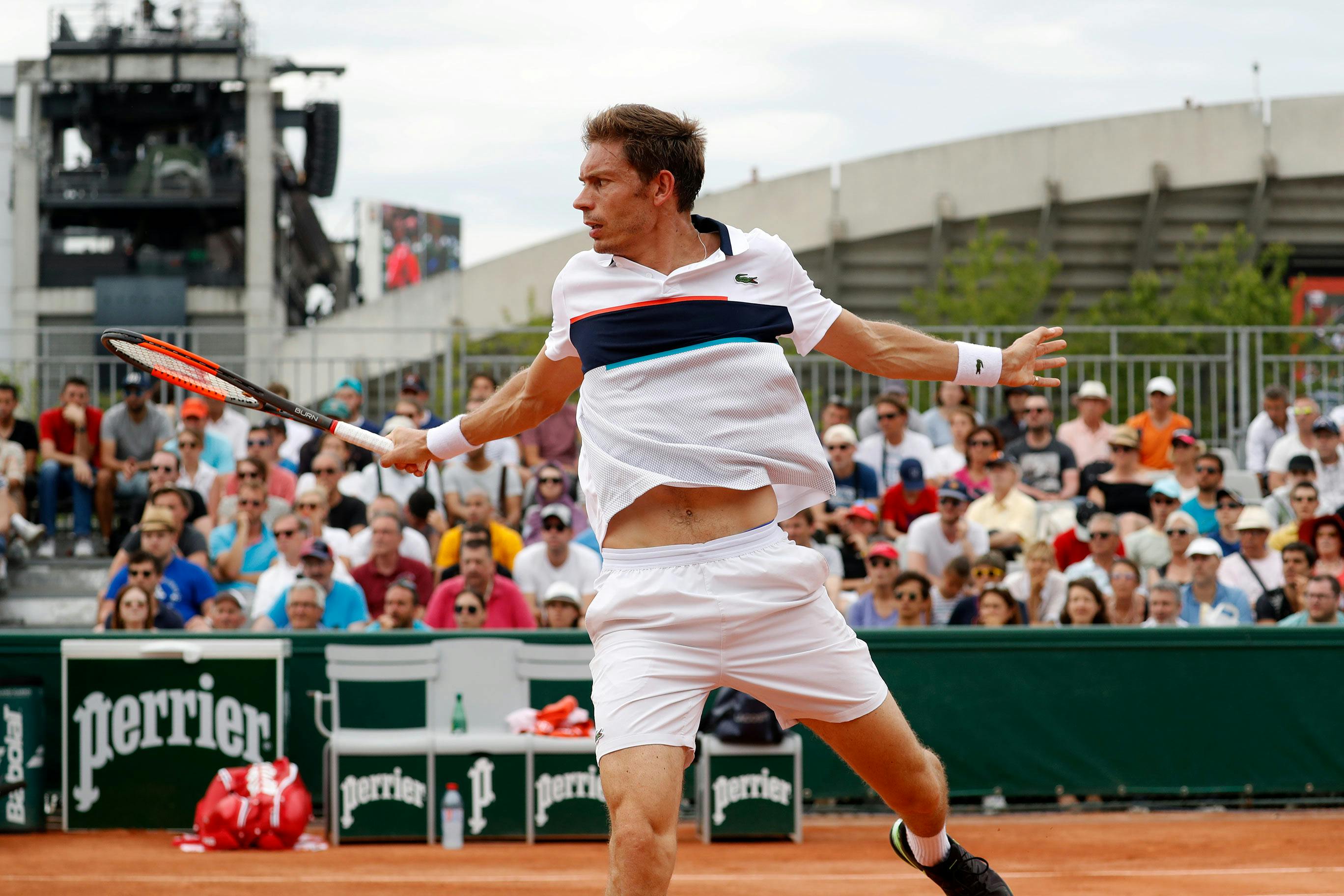 Nicolas Mahut à Roland-Garros 2017.
