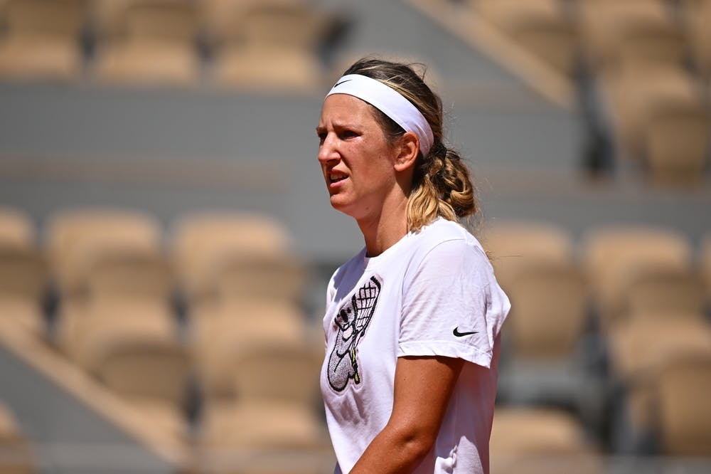 Victoria Azarenka, practice, Roland-Garros 2022