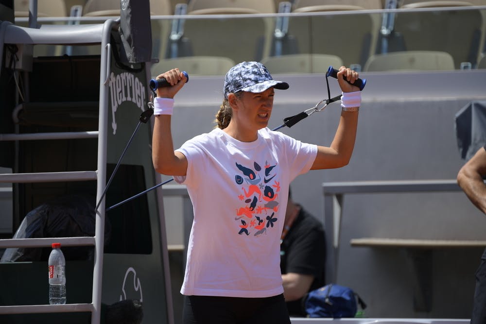 Victoria Azarenka, Roland Garros 2021, practice