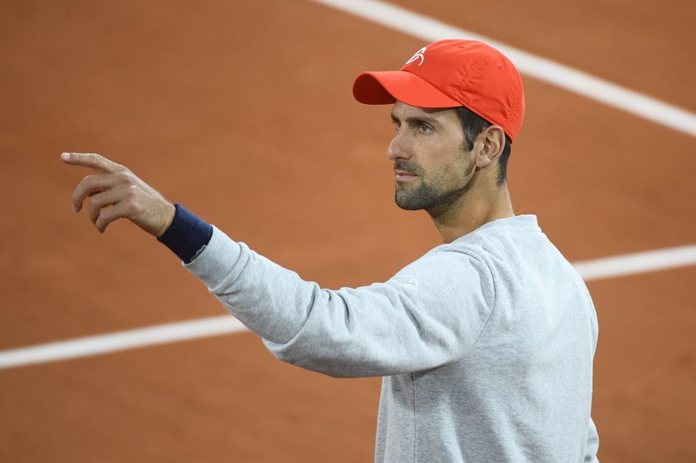 Novak Djokovic, Roland-Garros 2020, entraînement
