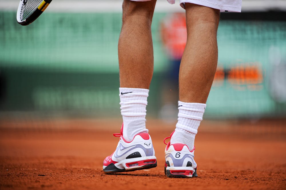 Rafael Nadal sneakers during Roland-Garros 2012