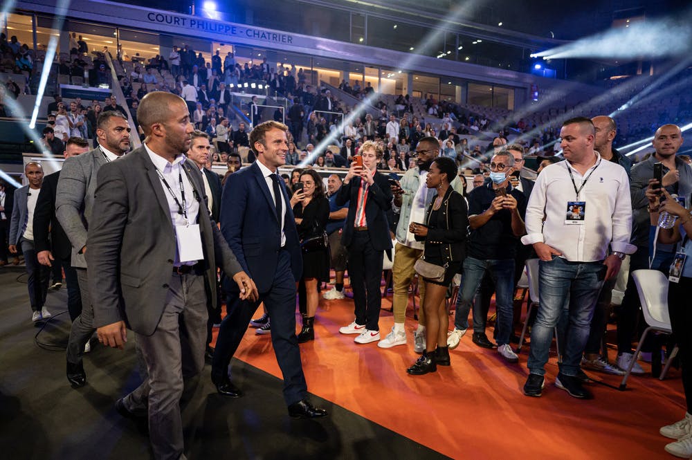 Emmanuel Macron - Boxe Roland-Garros 2021