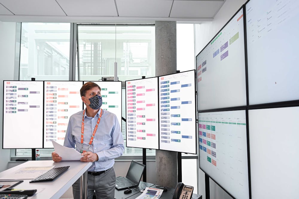 Rémy Azémar in his office during Roland-Garros 2021.