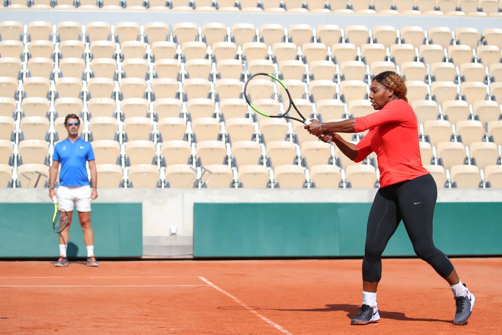 Serena Williams - Roland-Garros 2019 - Patrick Mouratoglou - court Philippe-Chatrier