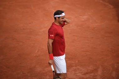 Roger Federer entraînement Roland-Garros 2021