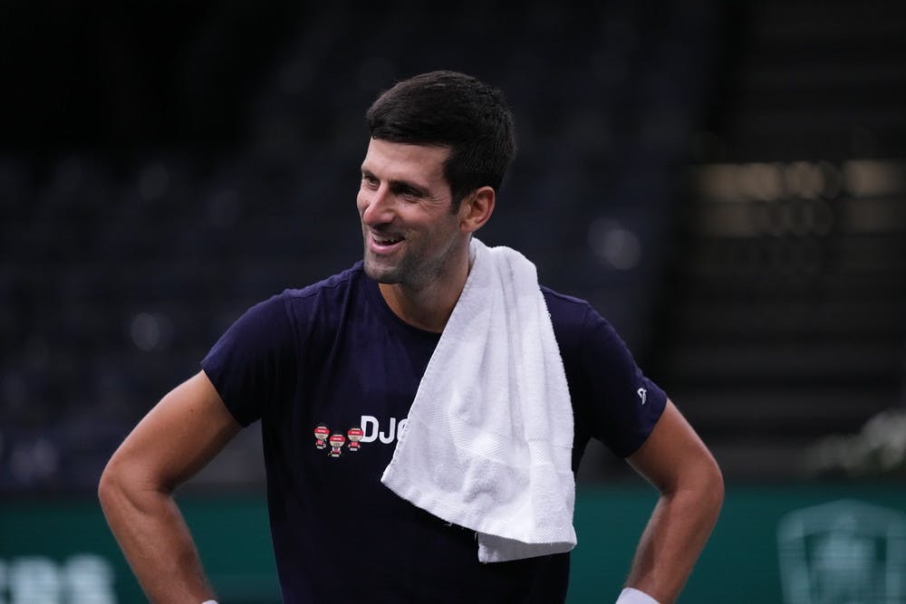 Smiling Novak Djokovic