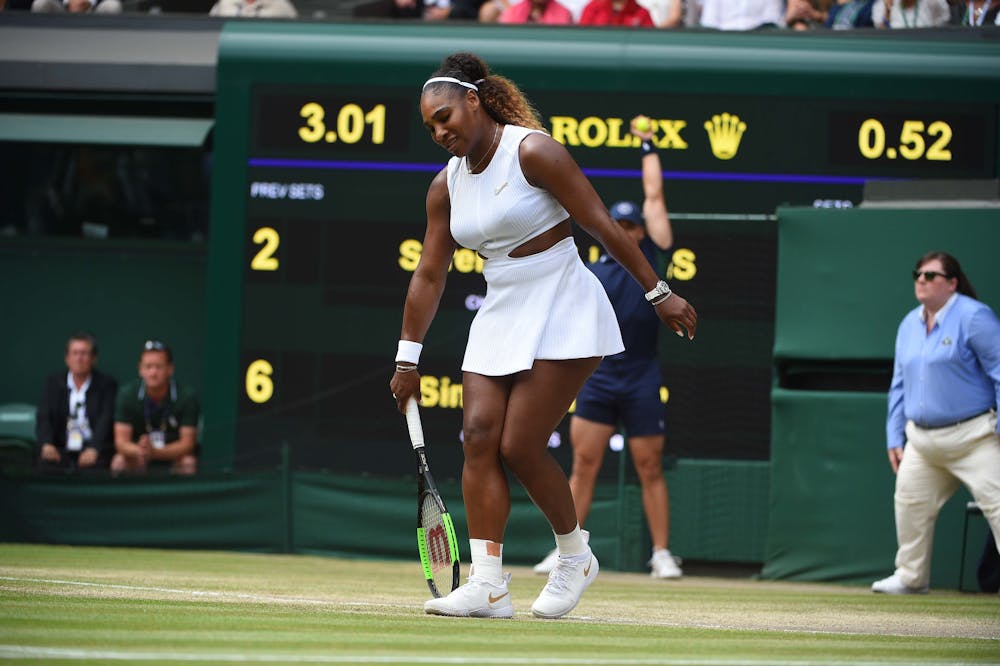 Disconcerted Serena Williams at Wimbledon 2019