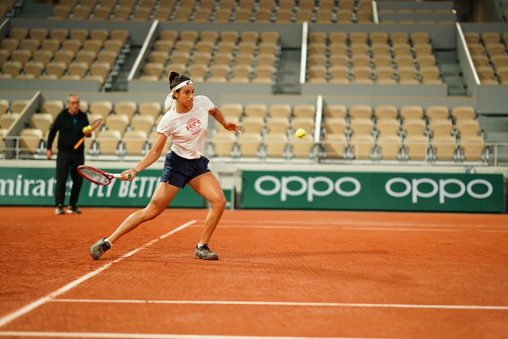 Caroline Garcia, Roland Garros 2020, entraînement
