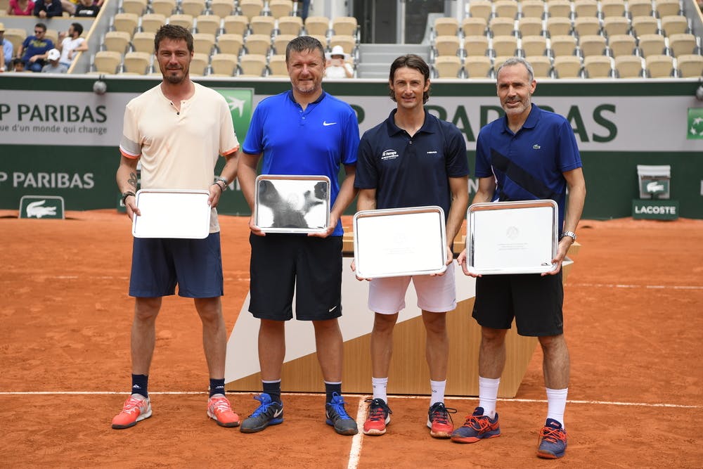 Marat Safin Yevgeni Kafelnokov, Juan Carlos Ferrero, Alex Corretja Trophée des Légendes 2018