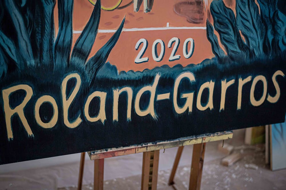Detail of the 2020 Roland-Garros poster