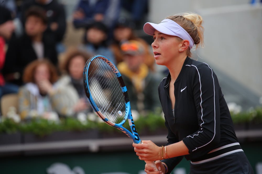 Amanda Anisimova during 2019 Roland-Garros