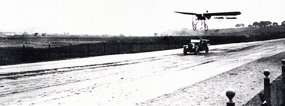 Roland Garros aviateur course avion-auto - Moisant.