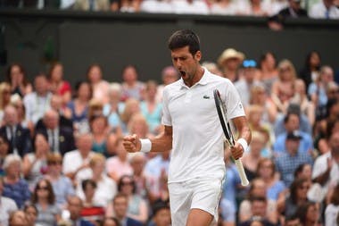 Novak Djokovic in Wimbledon 2018 semi-final.