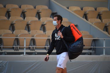 Andy Murray practice, Roland Garros 2020