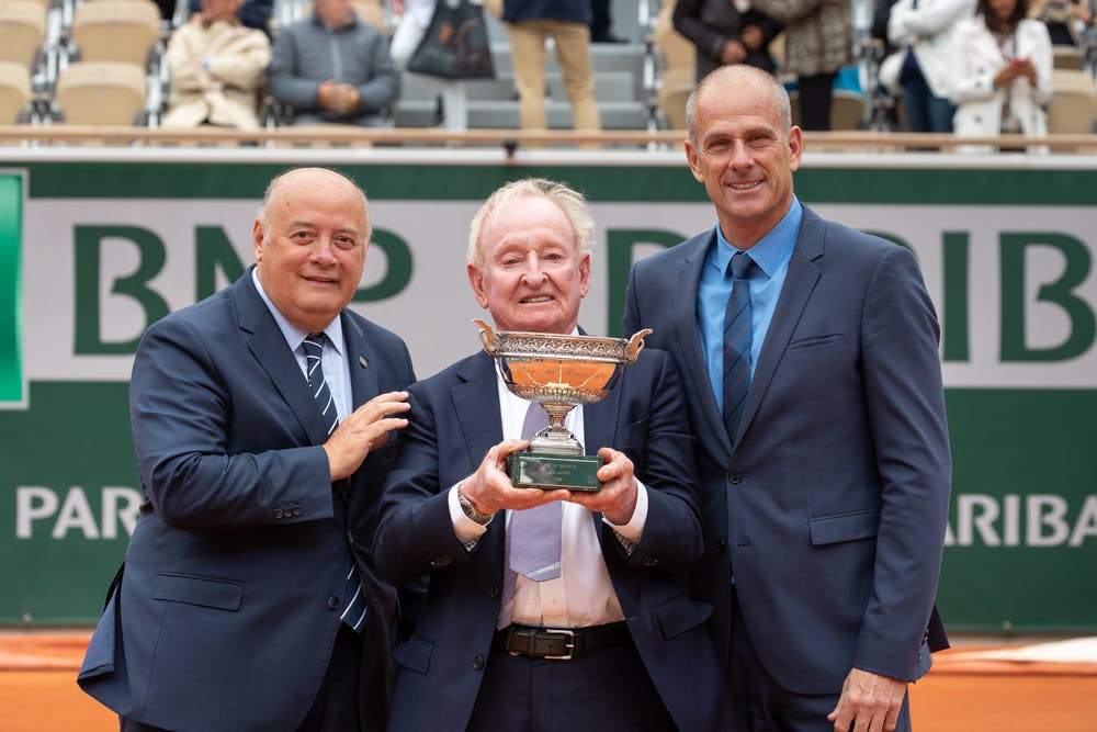 Bernard Giudicelli, Rod Laver, Guy Forget, Roland Garros 2019, Hommage Rod Laver