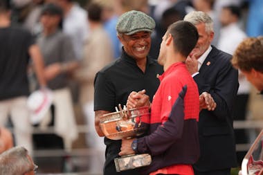 Yannick Noah, Novak Djokovic, final, Roland-Garros 2023