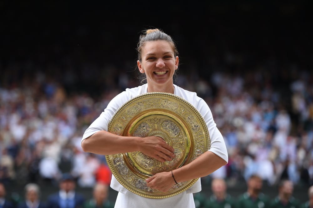 Simona Halep, Wimbledon 2019, trophy
