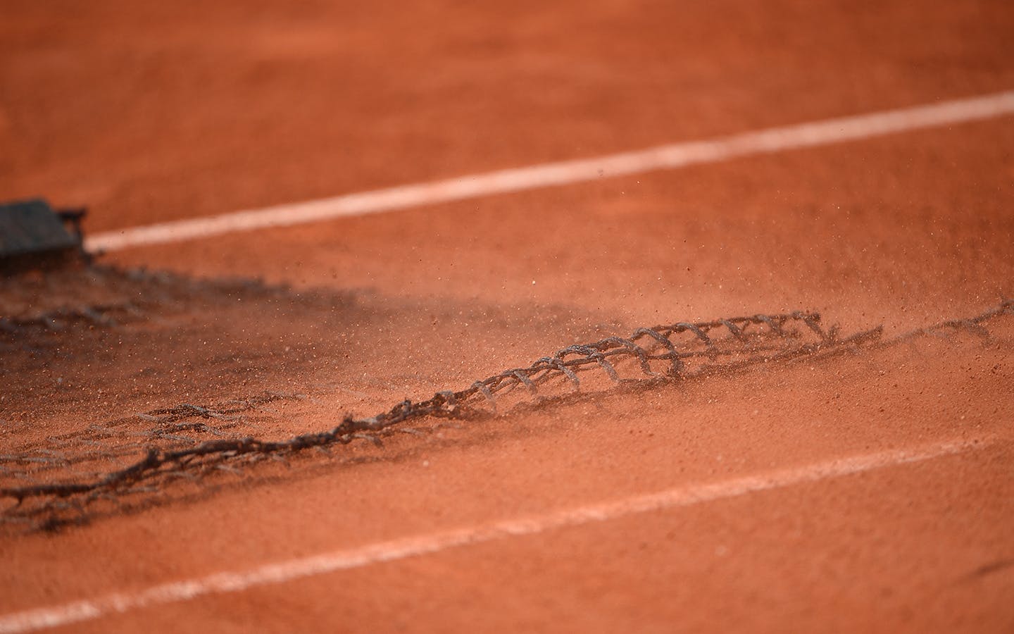 Entretien des courts, Roland-Garros 2018
