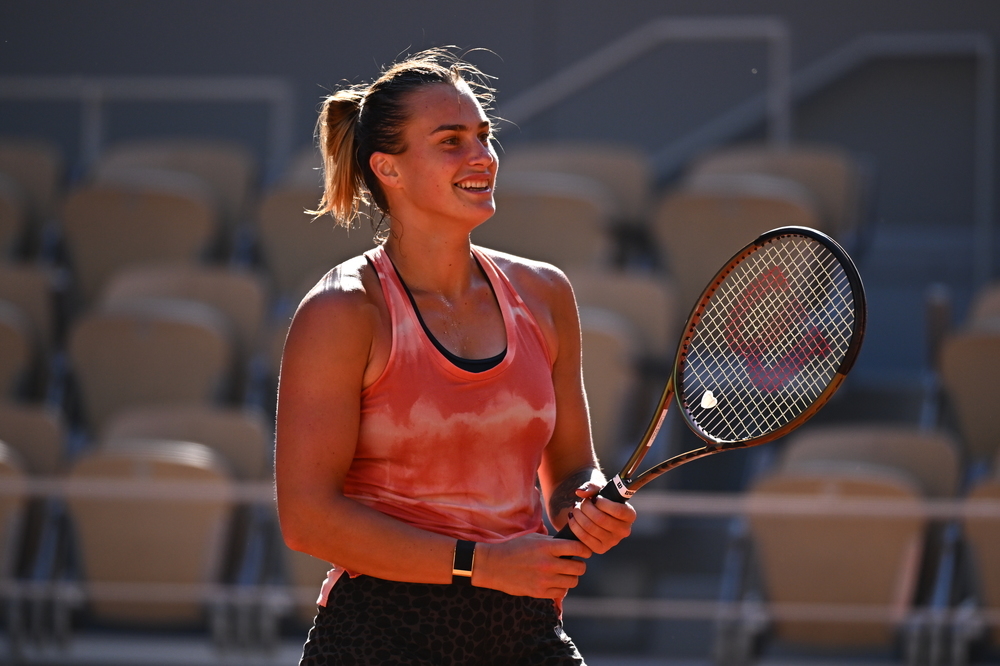 Aryna Sabalenka, practice, Roland-Garros 2022