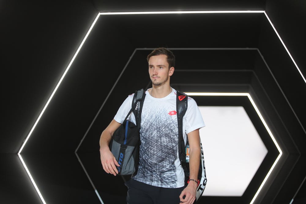 Daniil Medvedev in the tunnel at the Rolex Paris Masters 2018