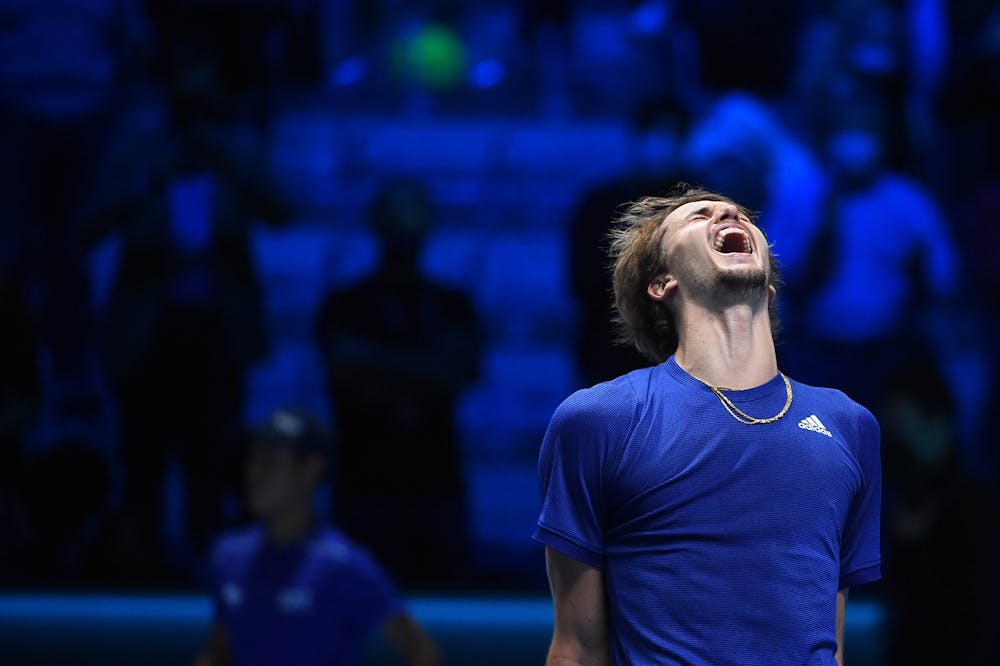 Giant scream for winning Alexander Zverev at the 2021 ATP Finals