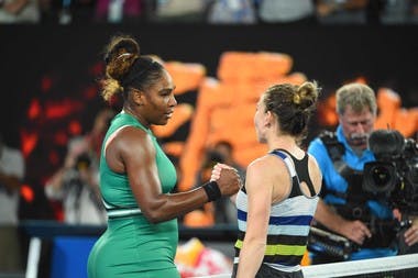 Handshake between Serena Williams and Serena Williams at the Australian Open 2019