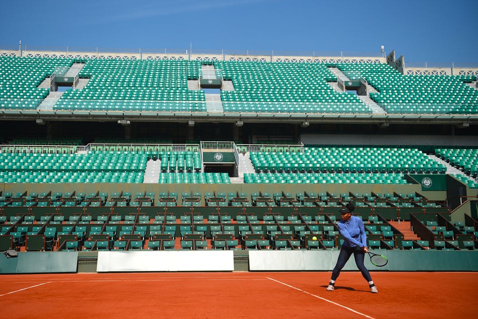 Serena Williams practice entraînement Roland-Garros 2018