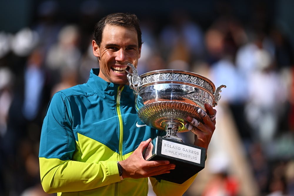 Rafael Nadal, trophée, Roland-Garros 2022
