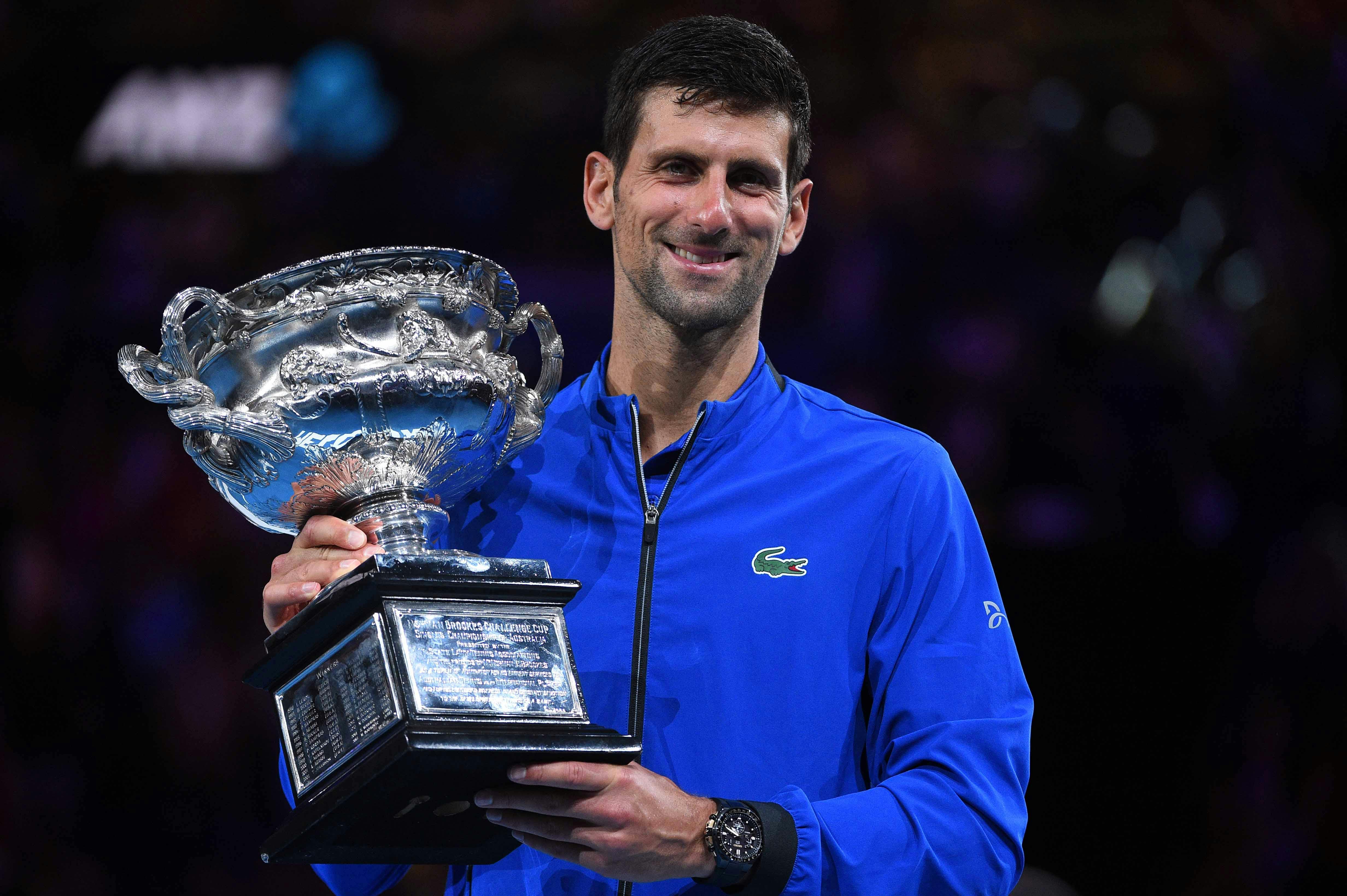 Novak Djokovic Australian Open 2021 Trophy  Australian Open 2021