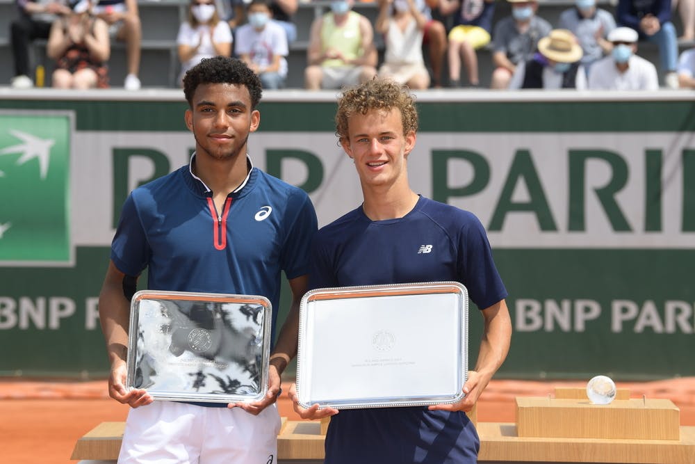 Arthur Fils, Luca Van Assche, Roland-Garros 2021, Simple Garcons, Remise de Prix, Photo : 