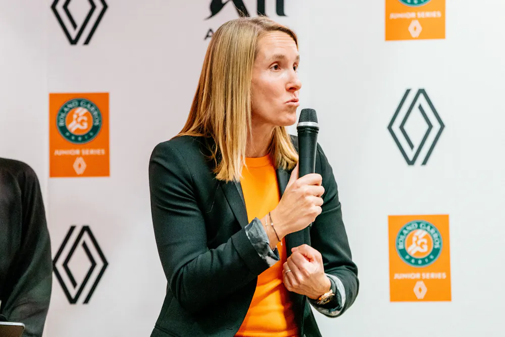 Justine Henin / Conférence de presse - Roland-Garros Junior Series by Renault 2025 Justine Henin / Conférence de presse - Roland-Garros Junior Series by Renault 2025