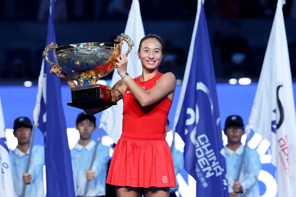 Qinwen Zheng / Photocall trophée - WTA 1000 Pékin
