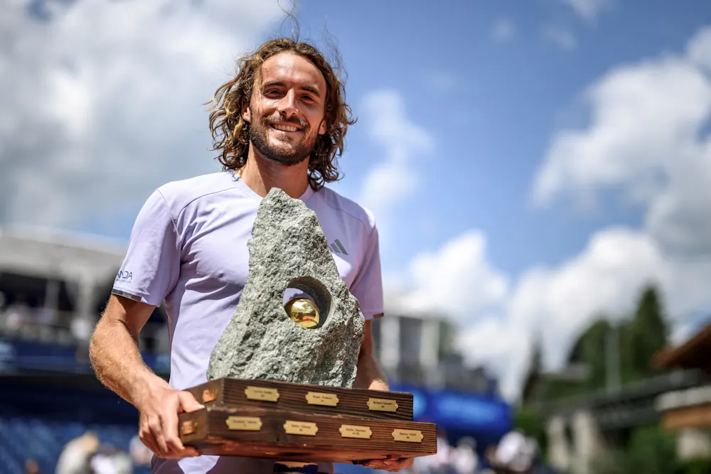 Stefanos Tsitsipas / Photocall trophée - ATP 250 Gstaad Stefanos Tsitsipas / Photocall trophée - ATP 250 Gstaad