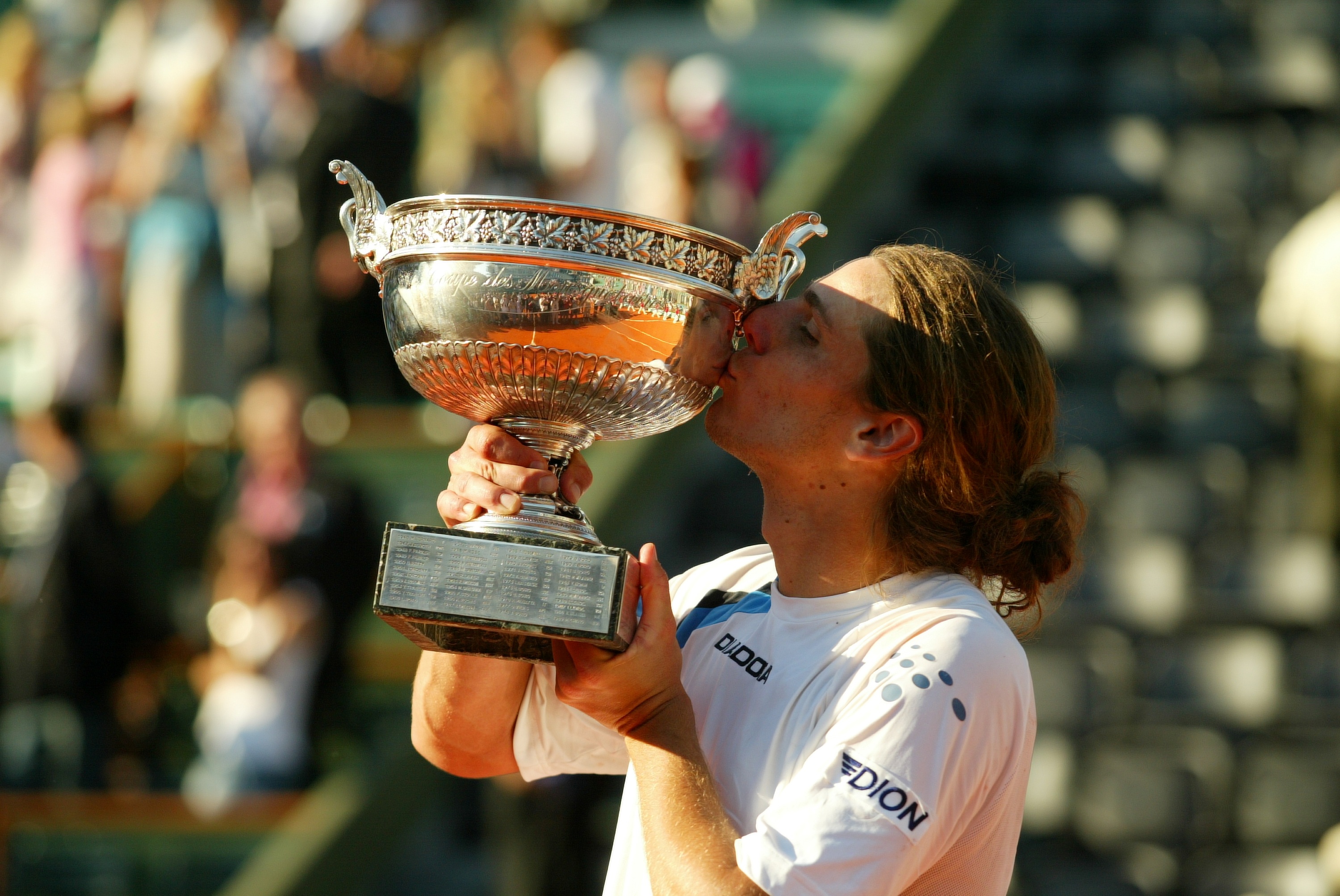 Gaston Gaudio / Photocall trophée - Roland-Garros 2004