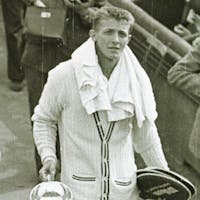 Arthur Larsen Tony Trabert Roland-Garros 1954.