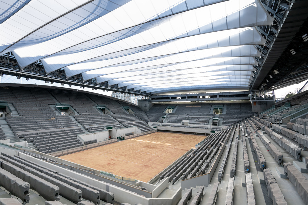 Nouveau toit sur le court Suzanne-Lenglen 