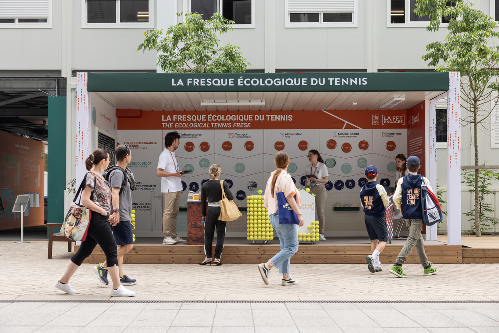 La fresque écologique du tennis / Roland-Garros 2024
