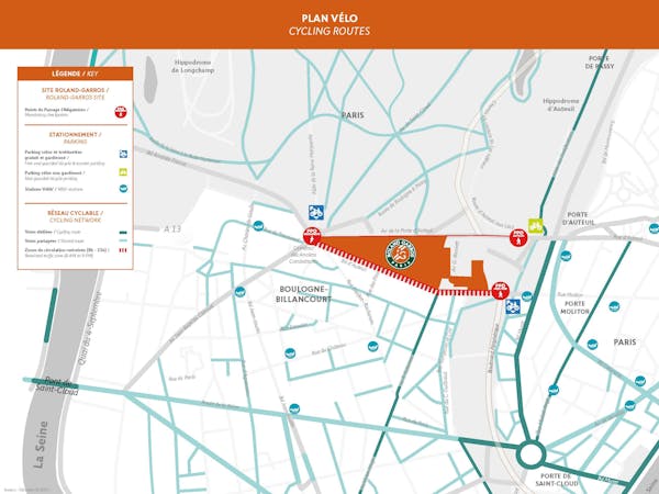 Plan Vélo / Roland-Garros 2025 Plan Vélo / Roland-Garros 2025