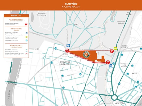 Plan Vélo / Roland-Garros 2025 Plan Vélo / Roland-Garros 2025