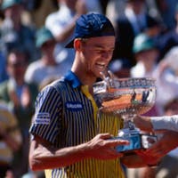Gustavo Kuerten Björn Borg Guillermo Vilas Roland-Garros 1997.